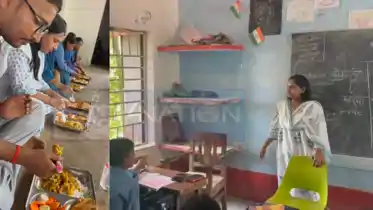 Gaya BDO Teaches Students  Shares Midday Meal at SchoolGaya BDO Teaches Students  Shares Midday Meal at School