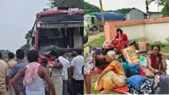सुपौल में बड़ा हादसा टला: NH-27 पर कंटेनर से टकराई कांवरियों से भरी बस, 4 श्रद्धालु जख्मी