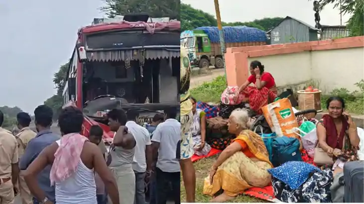 सुपौल में बड़ा हादसा टला: NH-27 पर कंटेनर से टकराई कांवरियों