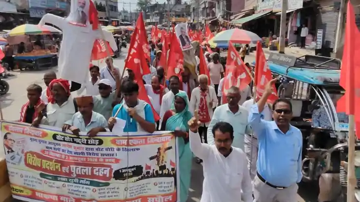 SIR के विरोध में वाम दलों का जोरदार प्रदर्शन: निकाला प्रतिरो