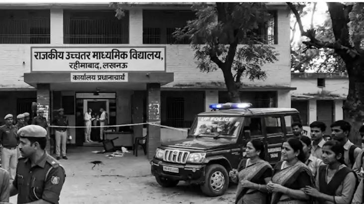 lucknow young man enters school and shoots principal 