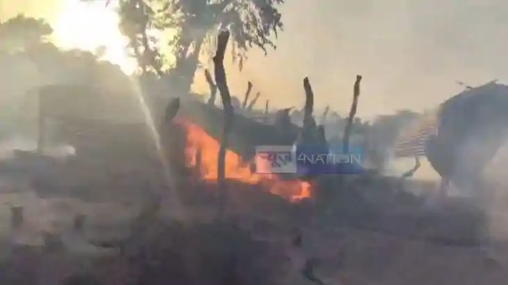 Fire Devastates Bihar UP Border Dozens of Homes 