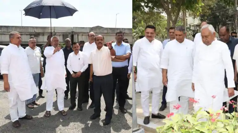 Nitish kumar inspected in patna