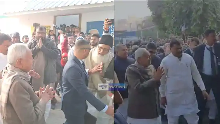 Nitish Kumar in JDU office