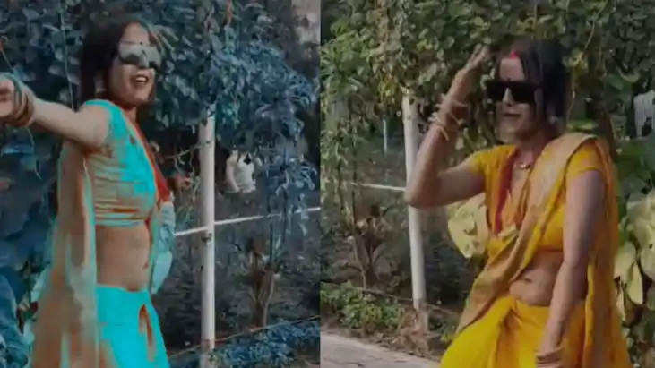 Woman Steals Spotlight with Dance at New Year Park Stage