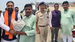 मुजफ्फरपुर में सीएम सम्राट का भव्य स्वागत, कांटी विधायक अजीत कुमार ने भेंट किया अंगवस्त्र और पुष्पगुच्छ