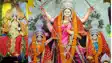Maa Durga will depart riding on a palanquin