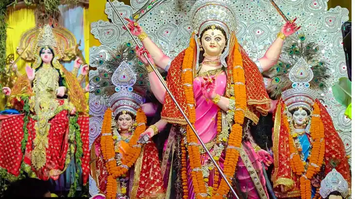 Maa Durga will depart riding on a palanquin Maa Durga will depart riding on a palanquin