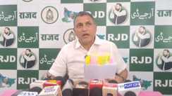 MP Sudhakar Singh showing documents of corruption in a press conference