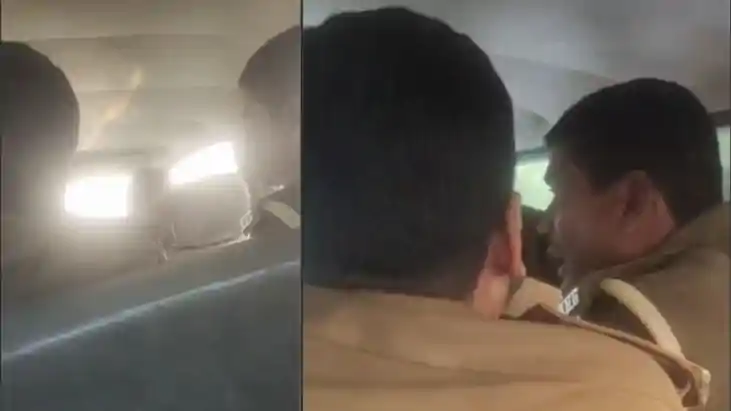 अवैध वसूली के 'बंटवारे' पर भिड़े पुलिसवाले, वीडियो वायरल होत
