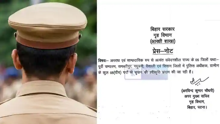 Bihar police rural sp jurisdiction ordered