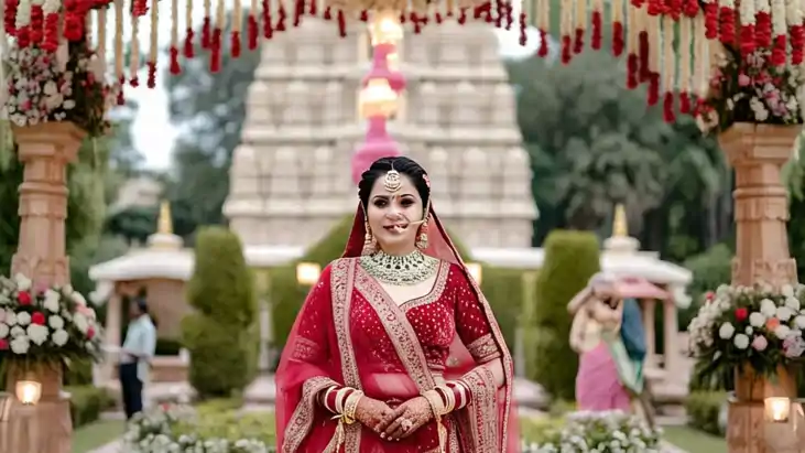 The bride remained sitting for hours created a commotion