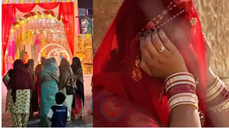 दहेज़  खातिर सिपाही नहीं लाया बारात दुल्हन संग परिवार पंहुचा 