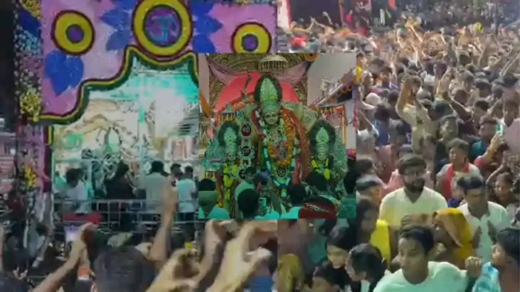 Munger Durga Visarjan: भारी बारिश से टला बड़ी दुर्गा महारानी