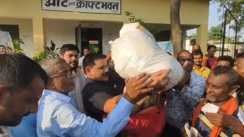 Bagaha Flood Relief distribution by Satish Chandra Dubey