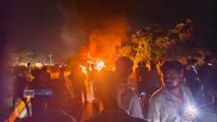 Two Trucks Catch Fire After Fierce Collision in Motihari