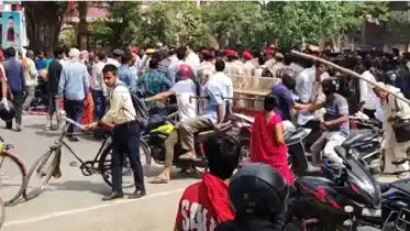 Clash before VP visit youth run over protests 