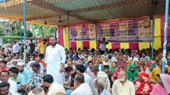कोसी पुनर्वासित परिवारों का सुपौल में विशाल धरना-प्रदर्शन, उठाई मालिकाना हक की मांग