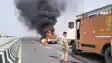 Car Catches Fire Outside PMCH on Patna Marine Drive