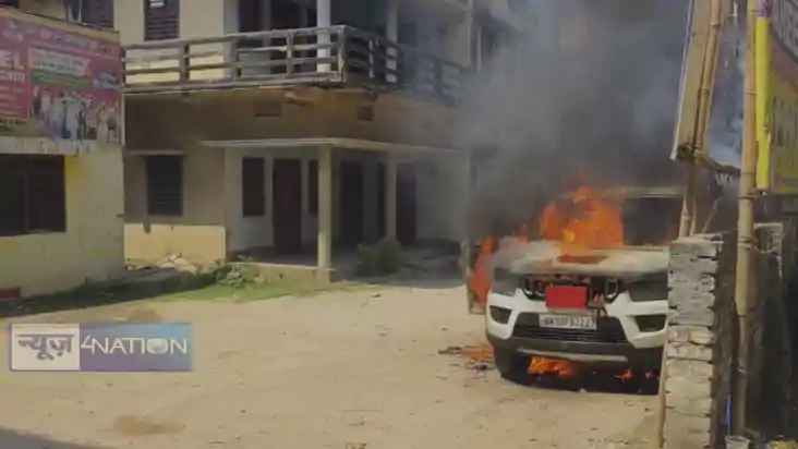 The Burning Car
