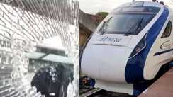 Motihari Vande Bharat Attacked Again Stone Pelting Shatters Coach Window
