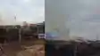 hut set on fire