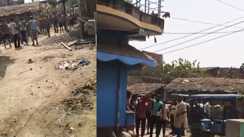 Munger Heavy stone pelting on Holi