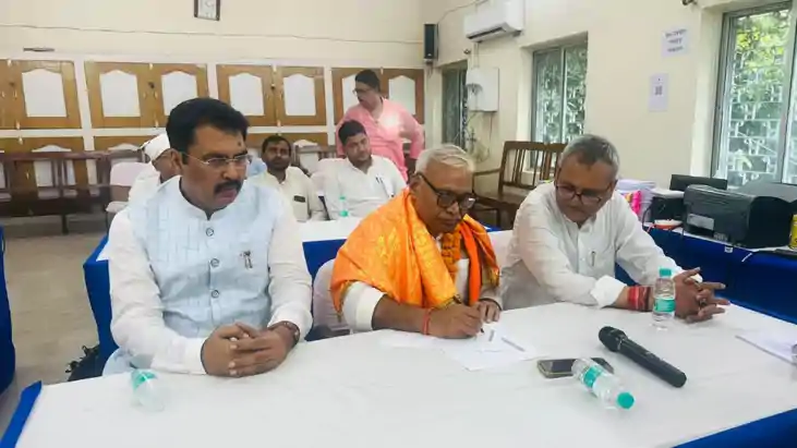 दरभंगा में विधान परिषद चुनाव को लेकर एनडीए प्रत्याशियों ने क