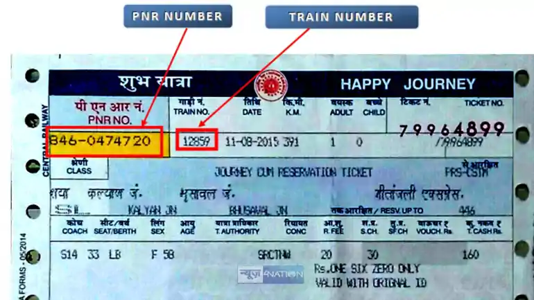 Railway Board directive on reservation ticket 