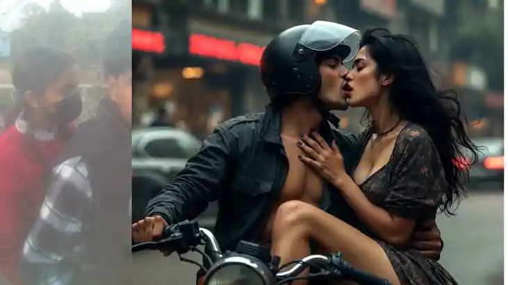 Muzaffarpur Public Obscenity Busted Cop s Baton Stops Bike S