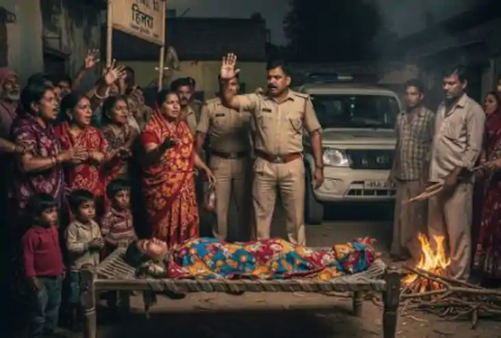 विवाहिता की संदिग्ध मौत के बाद लाश ठिकाने लगाने की कोशिश, पु