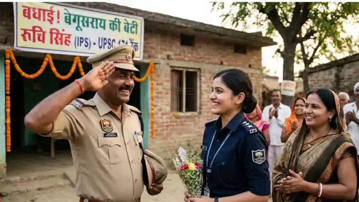 Begusarai ruchi singh daughter of police inspector cracks up