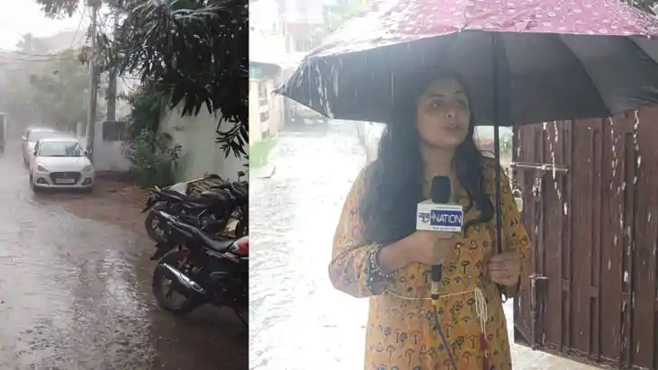 Patna weather Sudden storm hits Patna hail heavy rain shatte