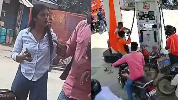 बिना हेलमेट पेट्रोल देने से किया मना…युवती ने महिला कर्मचारी बिना हेलमेट पेट्रोल देने से किया मना…युवती ने महिला कर्मचारी