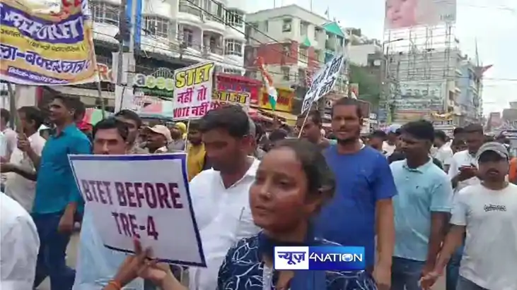 STET candidates protest in Patna STET candidates protest in Patna