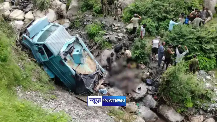 CRPF bus falls into a ditch CRPF bus falls into a ditch