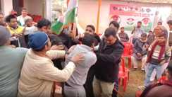  Congress Meet Turns Violent After Defeat Fists Fly Before Chief