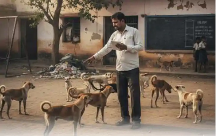 सरकारी शिक्षकों को मिली कुत्ते  गिनने की जिम्मेदारी, हर स्कू