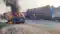 Fire in moving car