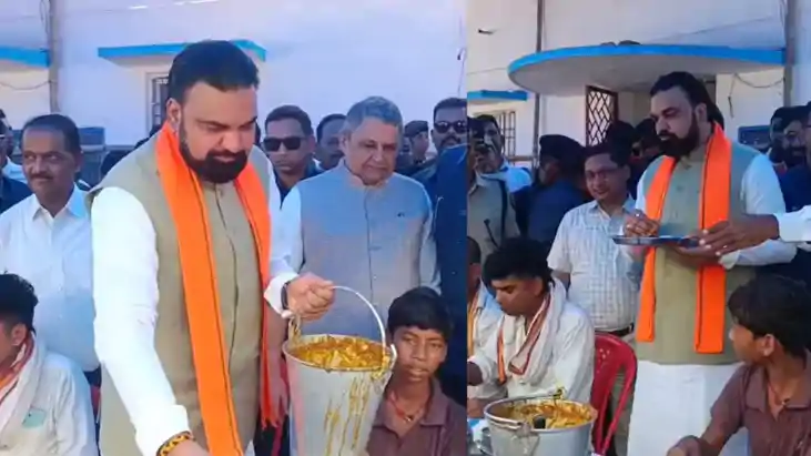 CM Samrat Feeds Flood Victims 