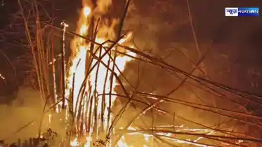 Fire Fury in Katihar Farm Gutted Panic All Night