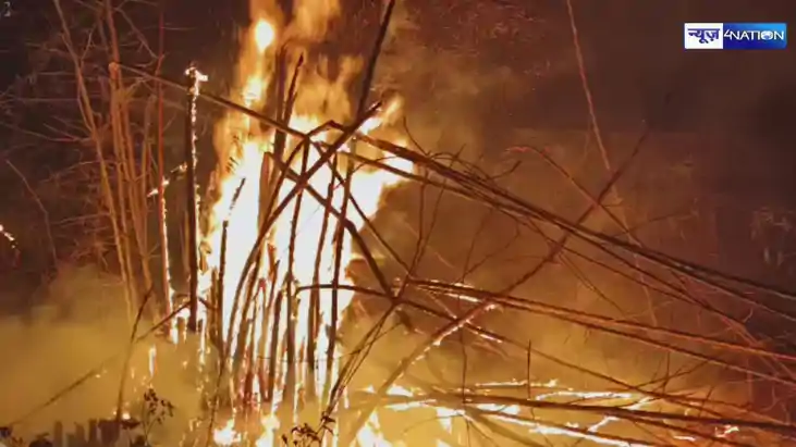 Fire Fury in Katihar Farm Gutted Panic All Night