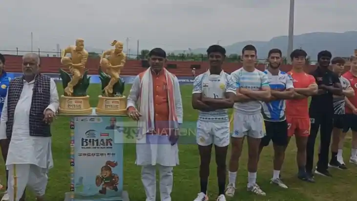 Colours of rugby seen in Rajgir 