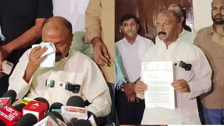 Bihar News : कैमरे के सामने फूट-फूटकर रोये पूर्व मंत्री और र