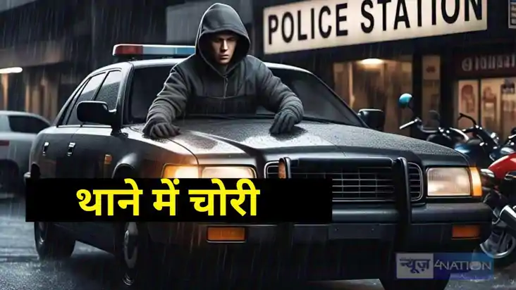 Police Scorpio was taken away from the police station Police Scorpio was taken away from the police station