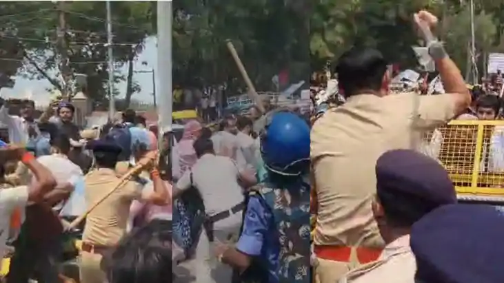  lathi-charged on TRE-4 candidates
