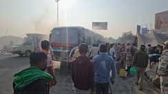 ITBP bus catches fire