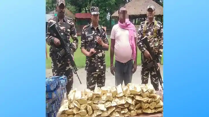 भारत-नेपाल सीमा पर एसएसबी की बड़ी कार्रवाई: 163 किलो गांजा औ