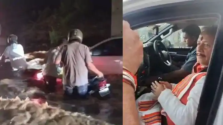 मोकामा के हाथीदह में NH-80 पर कई फीट चढ़ा गंगा का पानी: हजार