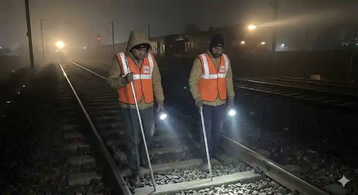 ठंड में पटरियां चटकने का डर: दानापुर मंडल में 'नाइट पेट्रोलि